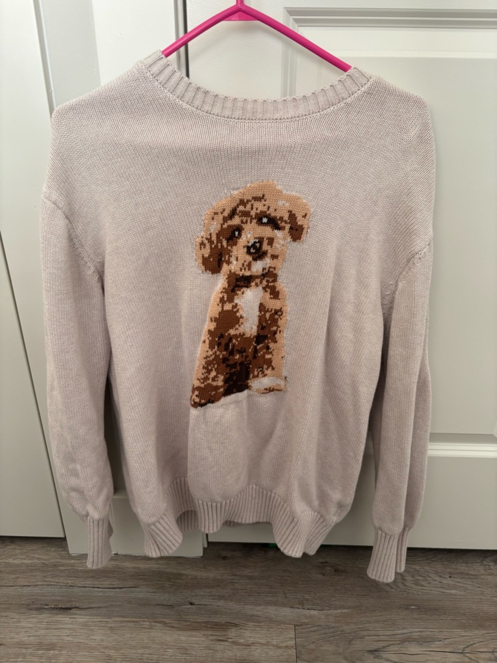 Ardene Crewneck Sweater with Brown Dog